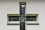 Kirchenfenster mit Blei- und Ornamentverglasung